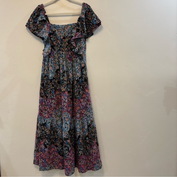 ANTHROPOLOGIE BLOGGER Fave Blue Purple
Floral Ruffle Eyelet Maxi Dress s - Picture 10 of 13